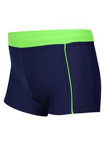 Badehose AQUARTI "Badehose Jungen Kinder Badehose Seitliche Paspel", Jungen, Gr. 128, N-Gr, blau (024 dunkelblau, gr&uuml;n), Obermaterial: 80% Polyamid PA. 20% Elasthan EL., Badehosen Badehose