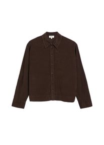 Langarmbluse s.Oliver, Damen, Gr. 34, braun, Cord, Obermaterial: 68% Baumwolle, 32% Viskose, unifarben, normal h&uuml;ftlang, Rundhals, Blusen Langarmbluse, Cordbluse mit Hemdkragen und Knofpleiste