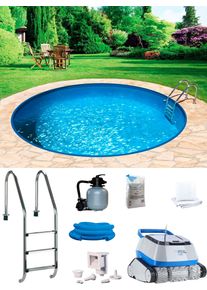 Rundpool MY POOL BWT "POWER", wei&szlig;, H:150cm &Oslash;:450cm, Schwimmbecken, Rundpool, inkl. Poolroboter POWER ONE4ALL