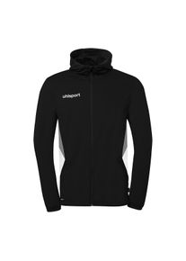 Trainingsjacke Uhlsport "Trainingsjacke Equipe 29 Multi Hood Kids", Jungen, Gr. 140, schwarz (schwarz, wei&szlig;, steingrau), Obermaterial: 100% Polyester Pol. recyc.., Jacken Trainingsjacke