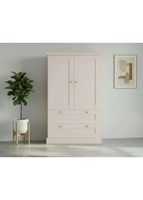 Kleiderschrank OTTO HOME "Binz, W&auml;scheschrank, Mehrzweckschrank, skandinavischer Landhausstil", beige (kaschmir beige), B:84cm H:130cm T:35cm, FSC-zertifizierter Holzwerkstoff, MDF, Schr&auml;nke, Kleiderschrank, viele Stauraumm&ouml;glichkeiten, Metallgriffe, T&uuml;ren mit Rahmen/ Kassetten