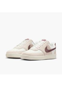 Sneaker Nike Sportswear "W COURT VISION LO", Damen, Gr. 37,5, rosa (summit wei&szlig;, tattoo, phantom), Leder, Synthetik, Schuhe Sneaker, Design auf den Spuren des Air Force 1