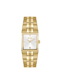 Quarzuhr BOSS "STRIVO", goldfarben, Armbanduhren, Damen, Quarzuhr, Armbanduhr, Damenuhr, Herrenuhr, Edelstahlarmband, analog, Tag