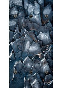 Wandgarderobe queence "Edelstein Spa Magie", blau, B:50cm H:100cm T:2cm, Acrylglas, Garderobenpaneele, Wandgarderobe, Wandpaneel aus Acrylglas inkl. 6 Edelstahlhaken in schwarz matt
