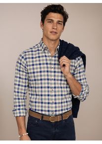 Karohemd Fynch-Hatton, Herren, Gr. 3XL, N-Gr, blau (air blau), Web, Obermaterial: 100% Baumwolle, kariert, regular fit h&uuml;ftbedeckend, Rundhals, 2-Knopf-Manschette, Hemden Karohemd, mit Button-Down-Kragen