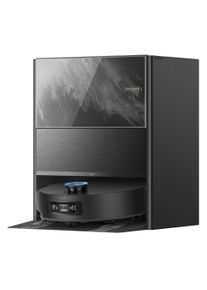 DREAME Nass-Trocken-Saugroboter "Aqua20 Pro Ultra Roller X Complete Marble Black", schwarz, B:35cm H:9,75cm T:35cm, Saugroboter, Vollautomatische Absaugstation, App-Steuerung, Nass-Trocken-Saugroboter
