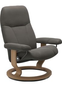Relaxsessel stressless "Consul", grau (metal grau paloma), B:76cm H:100cm T:71cm, Leder BATICK: BATICK ist ein leicht korrigiertes, durchgef&auml;rbtes und genarbtes M&ouml;belleder, bei dem die meisten Unebenheiten und Spuren in der Regel entfernt wurden.;Leder PALOMA: PALOMA ist ein durchgef&auml;rbtes Semianilin-M&ouml;belleder mit nat&uuml;rlicher Narbung.;ROHLEDER Stoff Q2 FARON: Ein fester zuverl&auml;ssiger Boucl&eacute; mit e