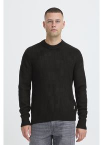 Rundhalspullover Blend "BHRIBI", Herren, Gr. M, schwarz, Strick, Obermaterial: 100% Baumwolle, meliert, regular fit normal, Rundhals, B&uuml;ndchen, Pullover Rundhalspullover, Baumwolle, regular fit