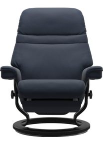 Relaxsessel stressless "Sunrise", blau (oxford blau paloma), B:79cm H:103cm T:78cm, Leder BATICK: BATICK ist ein leicht korrigiertes, durchgef&auml;rbtes und genarbtes M&ouml;belleder, bei dem die meisten Unebenheiten und Spuren in der Regel entfernt wurden.;Leder PALOMA: PALOMA ist ein durchgef&auml;rbtes Semianilin-M&ouml;belleder mit nat&uuml;rlicher Narbung.;ROHLEDER Stoff Q2 FARON: Ein fester zuverl&auml;ssiger Boucl&eacute; mit