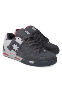 Sneaker DC Shoes "DC Command", Herren, Gr. 9(42), grau (dunkelgrau, rot), Obermaterial:50.46% Leder, 49.54% Synthetikmaterial., Schuhe Sneaker
