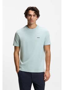 BOSS Green "Tee Regular Fit" Stretch Jersey Cotton, Logo on Chest, Rundhals