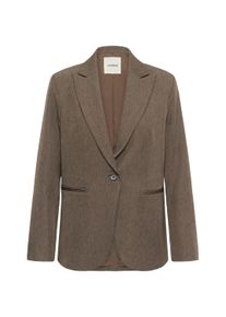 Blusenblazer Soaked in Luxury "Damen Blazer SLLilu", Damen, Gr. S, braun (walnut melange), Obermaterial: 50% Polyester Pol. recyc.. 46% Polyester PES. 4% Elasthan EL., Blazer Blusenblazer
