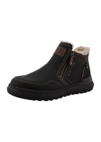 Winterboots Tom Tailor, Herren, Gr. 45, schwarz, Lederimitat, Schuhe Winterboots, Rei&szlig;verschlussboots mit Kontrastbes&auml;tzen und Kontrastn&auml;hten