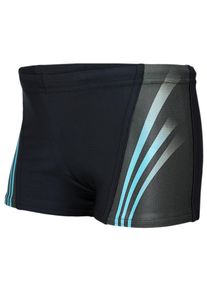 Badehose AQUARTI "Badehose Jungen Schwimmhose Kontrastfarbige Eins&auml;tze", Jungen, Gr. 128, N-Gr, blau (16101 schwarz, blau), Obermaterial: 80% Polyamid PA. 20% Elasthan EL., Badehosen Badehose