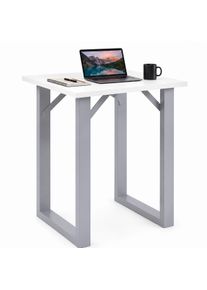 Bartisch Vcm "Holz Bartisch Stehtisch Tisch Tresen Xona 80x80 cm", wei&szlig; (silber, wei&szlig;), B:80cm T:80cm, Tische, Bartisch
