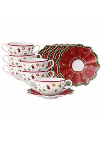 Villeroy & Boch Tasse VILLEROY & BOCH "Suppentassen mit Untertassen Toy's Delight 250 ml 6er Set bunt", bunt, B:19cm H:8,8cm &Oslash;:19cm, Porzellan, Trinkgef&auml;&szlig;e, Tasse, handw&auml;sche empfohlen