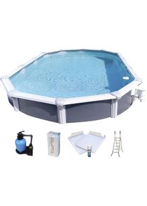Schwimmbecken KWAD "&raquo;Supreme&laquo; all in Premium Folie", beige (braun, farbe innen: sand), B:360cm H:132cm L:610cm, Schwimmbecken, Schwimmbecken, BxLxH: 360x610x132cm, inkl. Bodenisolationsset