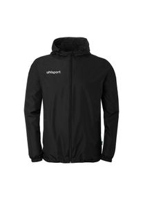 Regen- und Matschjacke Uhlsport "Regenjacke Essential Rainjacket Kids", Kinder, Gr. 152, schwarz (schwarz, wei&szlig;), Obermaterial: 100% Polyester Pol. recyc.., Jacken Regen- und Matschjacke