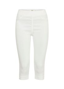Caprihose oxmo "Caprihose OXKeana", Damen, Gr. M, N-Gr, wei&szlig; (optical wei&szlig;), Obermaterial: 75% Viskose CV. 21% Nylon NY. 4% Elasthan EL., Hosen Caprihose