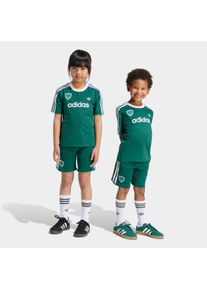 T-Shirt & Shorts adidas originals "ADIDAS DISNEY SET, UND TRIKOT", Jungen, Gr. 122, gr&uuml;n (collegiate gr&uuml;n, wei&szlig;), Obermaterial: 100% Polyester, KOB Set-Artikel T-Shirt & Shorts, f&uuml;r Kinder, aus Polyester