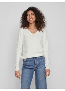 Vila "VIRIL V-NECK L/S KNIT TOP - NOOS" Materialmix, regular fit