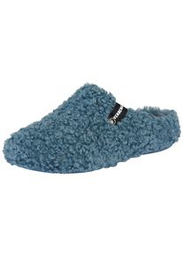 Pantoffel VERBENAS, Damen, Gr. 42, blau, Textil, Schuhe Pantoffel, Hausschuh, Homeslipper, Clog in kuscheliger Optik