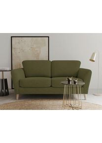2-Sitzer OTTO HOME "MARSEILLE Kompaktsofa 170 cm, Cord, Flachgewebe, Struktur, Webstoff", gr&uuml;n (khaki), B:170cm H:88cm T:90cm, Struktur fein (58% Polyester, 22% Polypropylen);Filzoptik (100% Polyester);Webstoff (100% Polyester), Sofas, 2-Sitzer, mit Massivholzbeinen aus Eiche, verschiedene Bez&uuml;ge und Farbvarianten