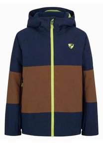 Skijacke Ziener "ARTIKO-Z AQUASHIELD JUNIOR", Kinder, Gr. 140, blau (schwarz navy), Obermaterial: 100% Polyester. Obermaterial: 100% Polyester. Futter: 100% Polyamid. Futter 2: 100% Polyester. Wattierung: 100% Polyester, Jacken Skijacke, wasser- u. winddicht, atmungsaktiv, warm, reflektierende Elemente