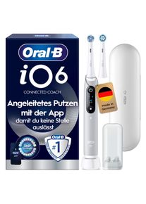 Elektrische Zahnb&uuml;rste Oral-B "iO 6", grau (grau opal), Elektrozahnb&uuml;rstenB:3cm H:25cm T:3cm, Elektrische Zahnb&uuml;rste, mit Magnet-Technologie, Display, 5 Putzmodi, Reiseetui, B:3cm H:25cm T:3cm