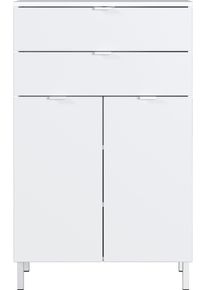 Badkommode Germania "GW-Mauresa", wei&szlig; (wei&szlig;, wei&szlig; hochglanz), B:60cm H:97cm T:34cm, Sideboards, Badkommode
