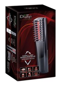 Italian Design Brosse r&eacute;g&eacute;n&eacute;rante pour cheveux | noir/gris