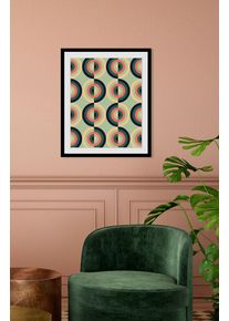 Bild queence "Kevin", bunt (farbe rahmen: schwarz, farbe bild(er): bunt), B:30cm H:40cm, Acrylglas, Holz, Papier, Bilder, Bild, HD Premium Poster-Druck inkl. Holzrahmen