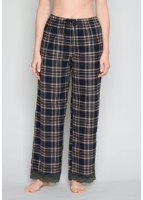 JOOP! Pyjamahose JOOP "Alpine Mix & Match (woven cotton)", Damen, Gr. 44, N-Gr, schwarz (hellbraun), Flanell, Obermaterial: 100% Baumwolle, lang, Hosen Pyjamahose