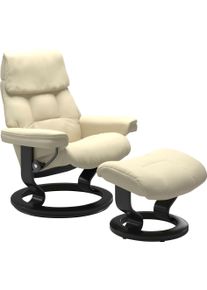 Relaxsessel stressless "Ruby", beige (vanilla paloma), B:74cm H:97cm T:74cm, Leder BATICK: BATICK ist ein leicht korrigiertes, durchgef&auml;rbtes und genarbtes M&ouml;belleder, bei dem die meisten Unebenheiten und Spuren in der Regel entfernt wurden.;Leder PALOMA: PALOMA ist ein durchgef&auml;rbtes Semianilin-M&ouml;belleder mit nat&uuml;rlicher Narbung., Sessel, Relaxsessel, mit Classic Base, Gr&ouml;&szlig;e S, Gestell Eiche, Wen