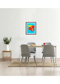 Bild queence "Diego", bunt (farbe rahmen: schwarz, farbe bild(er): bunt), B:40cm H:50cm, Acrylglas, Holz, Papier, Bilder, Bild, HD Premium Poster-Druck inkl. Holzrahmen