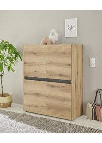 Highboard Home Affaire "City/Giron, moderner Schrank, Kommode, Stauraumschrank, Hochschrank", beige (eiche evoke), B:100cm H:120cm T:40cm, Sideboards, Highboard, zeitlos, modern, ausreichend Stauraum, vielseitig einsetzbar