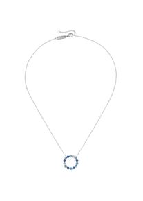 Collier "Collier mit Spinellen und Kristallsteinen, Silber 925", blau, Giorgio Martello MILANO, Halsketten, Damen, Silber 925 (Sterlingsilber), Collier