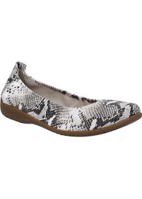 Ballerina Josef Seibel "Fenja 01, weiss-schwarz", Damen, Gr. 39, wei&szlig; (wei&szlig;, schwarz), Obermaterial: 100% Rindsleder Leather cow., Schuhe Ballerina