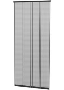 Insektenschutz-Vorhang Hecht INTERNATIONAL "COMFORT", braun (rahmen: braun gewebe: schwarz), B:100cm H:220cm, Insektenschutzgitter, Insektenschutz-Vorhang, k&uuml;rzbar