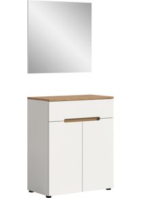 Garderoben-Set Home Affaire "REHAT, TOPSELLER, 2-teilig, Breite 80cm, individuell erweiterbar", wei&szlig;, artisan eiche nachbildung, B:80cm H:190cm T:37cm, Holzwerkstoff, Kastenm&ouml;bel-Sets, Garderoben-Set, Garderobenkombination, Kombination, Set, Flurgarderobe, Diele