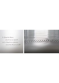 Leinwandbild queence "Wasser", grau (farbe bild(er): grau), B:100cm H:40cm T:2cm, Canvas, Holzrahmen, Bilder, Leinwandbild, Premium-Leinwandstoff, Handarbeit aus Deutschland, Zitat, 2er Set