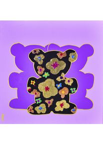 Leinwandbild queence "Bears VI", rosa (farbe bild(er): rosa), B:30cm H:30cm, Holzrahmen, Leinwand, Bilder, Leinwandbild, Premium-Leinwandstoff, Handarbeit aus Deutschland