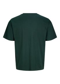Jack & Jones T-Shirt JACK & JONES "JJABBO TEE SS CREW NECK", Herren, Gr. XL, gr&uuml;n (scarab), Jersey, Obermaterial: 100% Baumwolle, bedruckt, loose fit normal, Rundhals, Shirts T-Shirt, Baumwolle, locker geschnitten