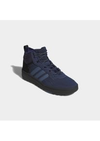 Winterboots adidas Sportswear "HOOPS 4.0 MID", Damen, Gr. 42, blau (night indigo, core schwarz, preloved ink), Synthetik, Schuhe Winterboots, Winterschuhe, Winterstiefel, Snowboots