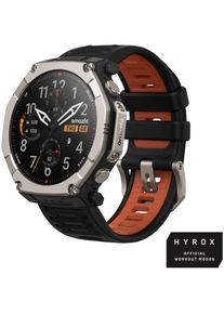 Smartwatch Amazfit "T-Rex Ultra 2", schwarz (schwarz, schwarz magma), Smartwatches, Dornschlie&szlig;e, Smartwatch, Hyrox Race Mode
