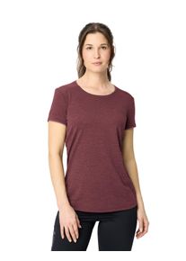 Funktionsshirt VAUDE "Women's Essential T-Shirt", Damen, Gr. 50, rot (ruby dusk), Obermaterial: 100% Polyester, slim fit normal, Rundhals, Shirts Funktionsshirt, sportlicher Stil, mit Rundhalsausschnitt, schnell trocknend