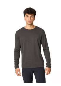 Longsleeve VAUDE "Men's Essential LS T-Shirt", Herren, Gr. M, grau (deer braun), Obermaterial: 100% Polyester, Rundhals, Shirts Longsleeve, sportlicher Stil, Rundhalsausschnitt, schnell trocknendes Material