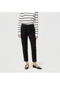 Chinohose MAC, Damen, Gr. 46, N-Gr, schwarz (power schwarz), Web, Obermaterial: 36% Lyocell, 36% Modal, 16% Baumwolle, 10% Elastomultiester, 2% Elasthan, slim fit kn&ouml;chellang, Hosen Chinohose, Elastischer Materialmix mit hervorragendem R&uuml;cksprung-Verhalten