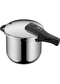Schnellkochtopf WMF "Perfect Dampfkochtopf", grau (edelstahlfarben, schwarz), H:24cm &Oslash;:22cm, T&ouml;pfe, Schnellkochtopf, Kochanzeige, Sicherheitssystem, einfache Reinigung