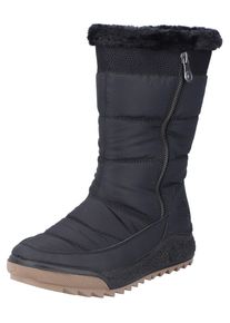 Winterstiefel Rieker, Damen, Gr. 36, schwarz, Nubuklederimitat, Textil, unifarben, Schuhe Winterstiefel, Winterboots, Snowboots mit wasserabweisender RiekerTEX-Membran